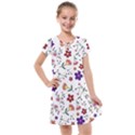 Flowers Pattern Texture Nature Kids  Cross Web Dress View1