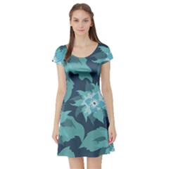 Graphic Design Wallpaper Abstract Short Sleeve Skater Dress by Simbadda