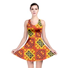 Squares And Other Shapes Pattern                                                       Reversible Skater Dress by LalyLauraFLM