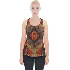 Autumn Kaleidoscope Art Pattern Piece Up Tank Top by Simbadda