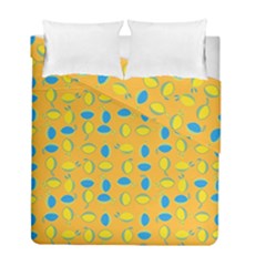 Lemons Ongoing Pattern Texture Duvet Cover Double Side (full/ Double Size) by Celenk