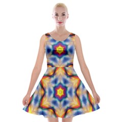 Pattern Abstract Background Art Velvet Skater Dress by Celenk