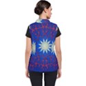 Mandala Abstract Fractal Patriotic Women s Puffer Vest View2