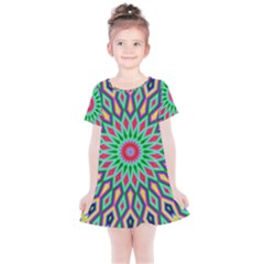 3d Abstract Art Abstract Background Kids  Simple Cotton Dress by Simbadda