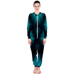 Abstract Pattern Black Green Onepiece Jumpsuit (ladies)  by Simbadda