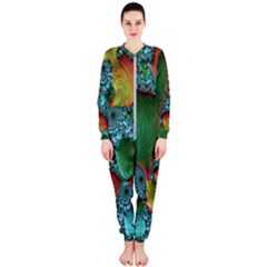 Fractal Art Colorful Pattern Onepiece Jumpsuit (ladies)  by Simbadda