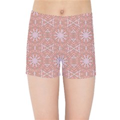 Vintage Abstract Background Mandala Kids Sports Shorts by Simbadda