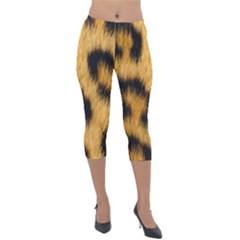 Animal Print 3 Lightweight Velour Capri Leggings  by NSGLOBALDESIGNS2