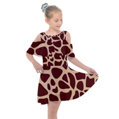 Gulf Lrint Kids  Shoulder Cutout Chiffon Dress by NSGLOBALDESIGNS2