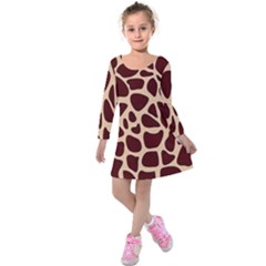 Gulf Lrint Kids  Long Sleeve Velvet Dress by NSGLOBALDESIGNS2