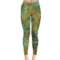 Green Sands Of Time Leggings  by Terzaek