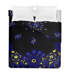 Blue Yellow Bandana Duvet Cover Double Side (full/ Double Size) by dressshop