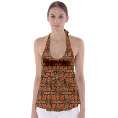 Geometric Doodle 2 Babydoll Tankini Top by dressshop