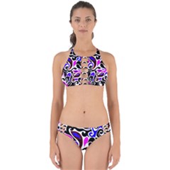 Retro Swirl Abstract Perfectly Cut Out Bikini Set by dressshop