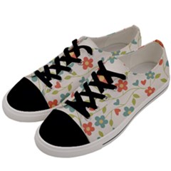 Flowers Pattern Men s Low Top Canvas Sneakers by Hansue