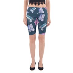 Butterfly  Yoga Cropped Leggings by Hansue