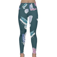 Butterfly  Lightweight Velour Classic Yoga Leggings by Hansue