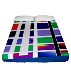 Color Graffiti Pattern Geometric Fitted Sheet (california King Size) by Nexatart