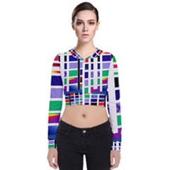 Color Graffiti Pattern Geometric Zip Up Bomber Jacket by Nexatart