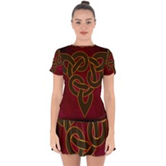 Beautiful Art Pattern Drop Hem Mini Chiffon Dress by Nexatart