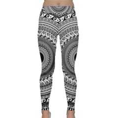 Graphic Design Round Geometric Classic Yoga Leggings by Nexatart