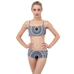 Graphic Design Round Geometric Layered Top Bikini Set by Nexatart