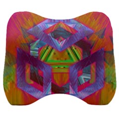 Glitch Glitch Art Grunge Distortion Velour Head Support Cushion by Nexatart