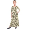 Camouflage 03 Kids  Quarter Sleeve Maxi Dress View1