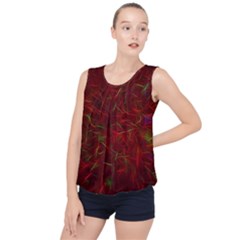 Abstract Pattern Color Shape Bubble Hem Chiffon Tank Top by Nexatart