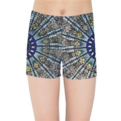 Pattern Art Form Architecture Kids Sports Shorts by Nexatart