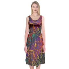 Background Desktop Pattern Abstract Midi Sleeveless Dress by Nexatart