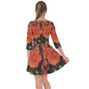 Orange Fall Mums Smock Dress View2