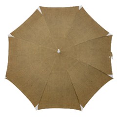 Burlap Coffee Sack Grunge Knit Look Straight Umbrellas by dressshop