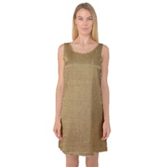 Burlap Coffee Sack Grunge Knit Look Sleeveless Satin Nightdress by dressshop