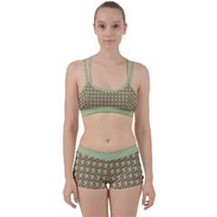 Barrel Of Monkey’s Houndstooth Pattern Comfort Wear Perfect Fit Gym Set by emilyzragz