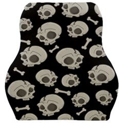 Halloween Skull Pattern Car Seat Velour Cushion  by Valentinaart