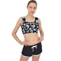 Halloween skull pattern V-Back Sports Bra View1