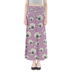 Halloween Skull Pattern Full Length Maxi Skirt by Valentinaart