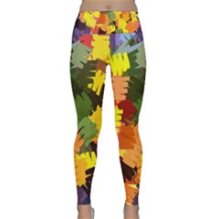 Mural Murals Graffiti Texture Lightweight Velour Classic Yoga Leggings by Sapixe