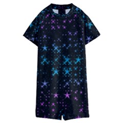 Stars Pattern Seamless Design Kids  Boyleg Half Suit Swimwear by Sapixe