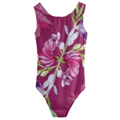 Motif Design Textile Design Kids  Cut-out Back One Piece Swimsuit by Sapixe