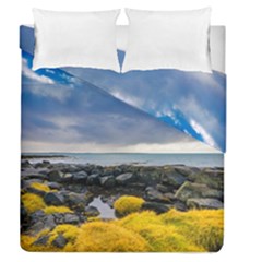 Iceland Nature Mountains Landscape Duvet Cover Double Side (queen Size) by Sapixe