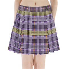 Playing With Plaid Kitten (purple) Halloween Pattern Pleated Mini Skirt by emilyzragz