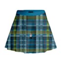 Playing with Plaid Kitten (Blue) Pattern Mini Flare Skirt View1