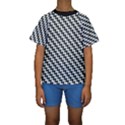 Massaging Kitties Houndstooth Pattern Kids  Short Sleeve Swimwear View1