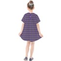 Luv Machine Robot Houndstooth Pattern Purple Kids  Smock Dress View2