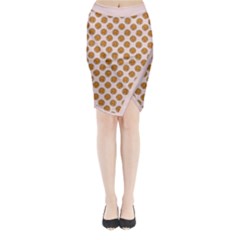 Waffle Polka Dot Pattern Midi Wrap Pencil Skirt by emilyzragz