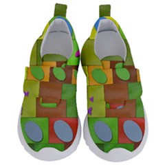 Easter Egg Happy Easter Colorful Velcro Strap Shoes by Sapixe