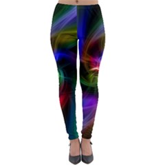 Abstract Art Color Design Lines Lightweight Velour Leggings by Sapixe