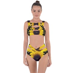 Flowers Hearts Heart Bandaged Up Bikini Set  by Sapixe